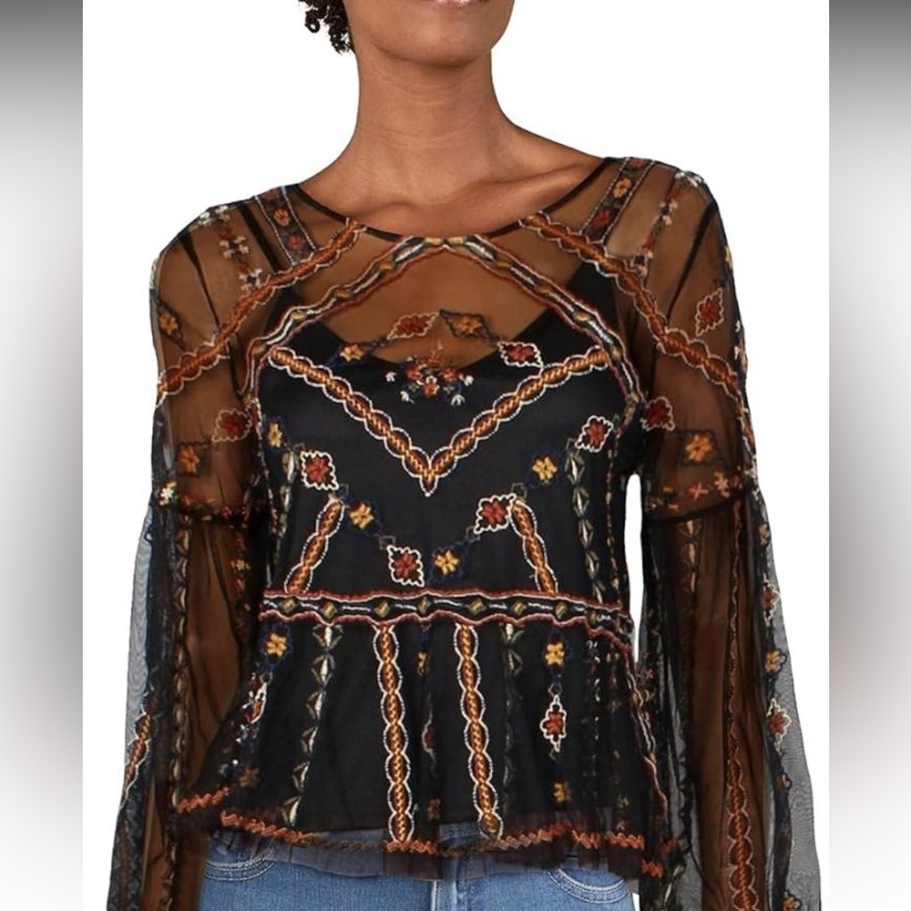 FREE PEOPLE Give a little mesh top